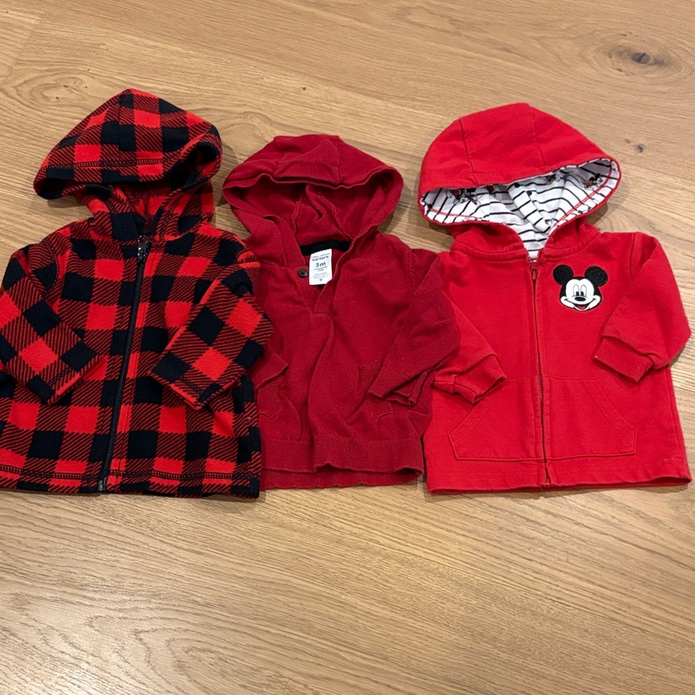 Red and Black Kids Hooded Sweater lot